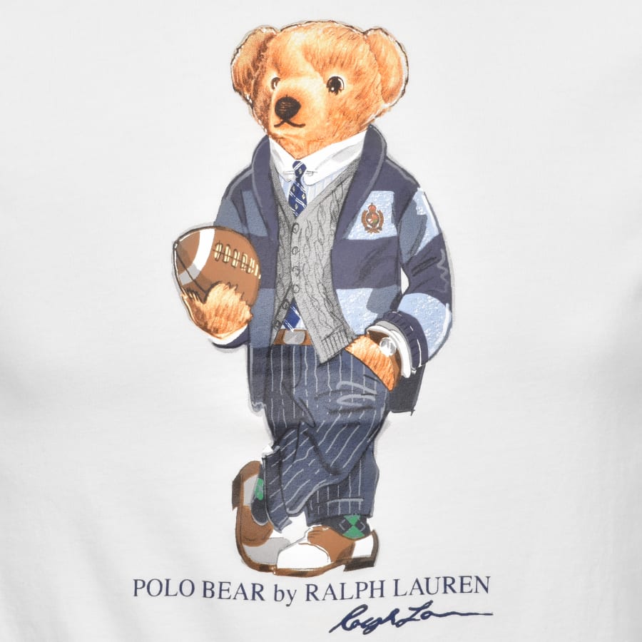 Alternative Image for ProductRalph Lauren Crew Neck Bear T Shirt White3